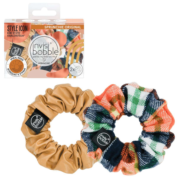 Scrunchie Atumn leather woll 